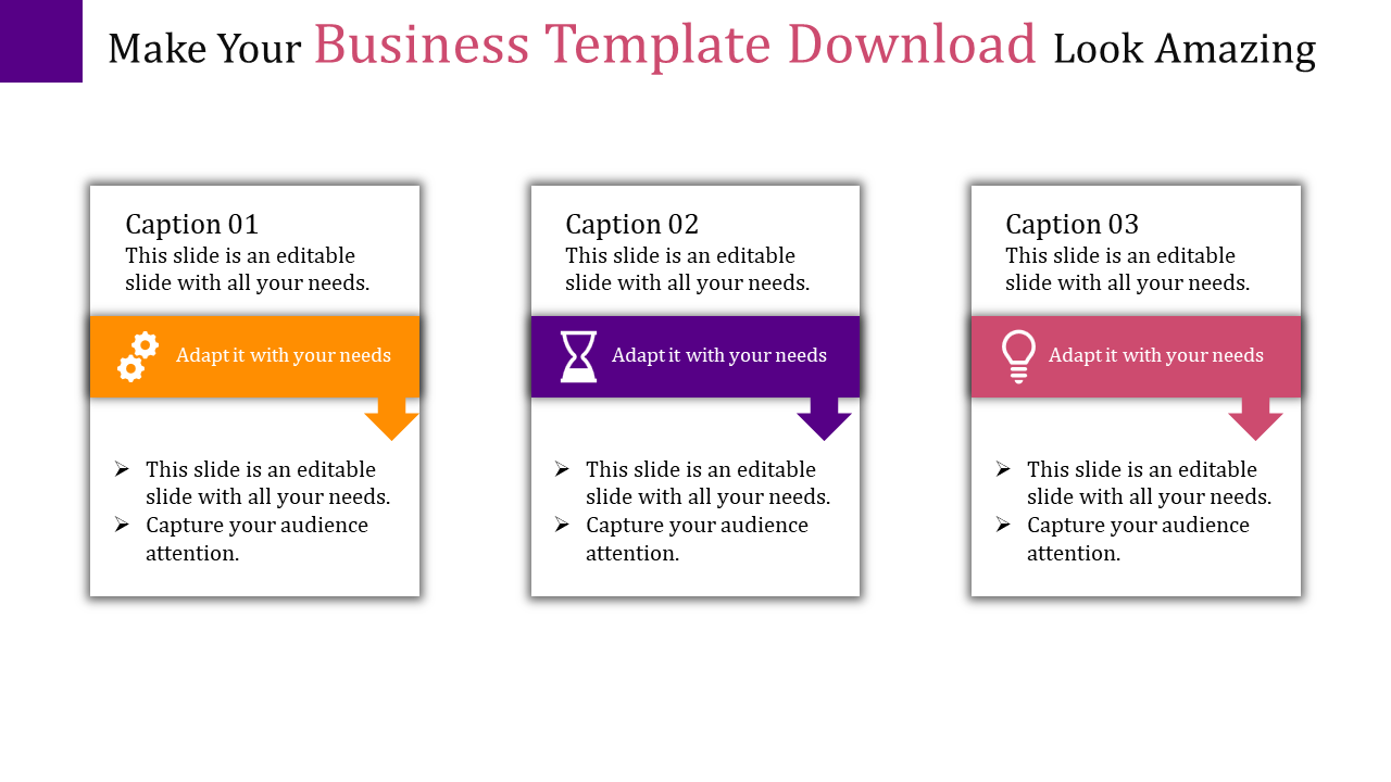Multi-Color Business Template Download For Business Plan